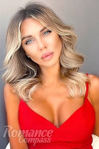 Ukrainian mail order bride Marina from Kyiv with blonde hair and blue eye color - image 1