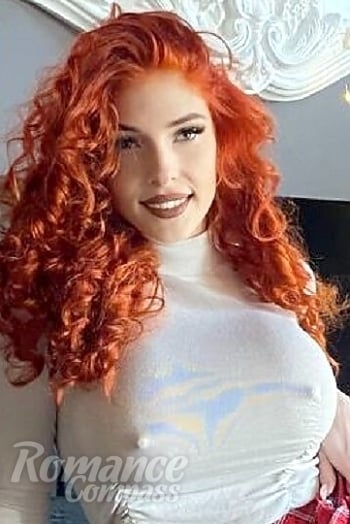 Ukrainian mail order bride Anastasia from Kyiv with red hair and blue eye color - image 1