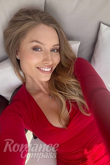 Ukrainian mail order bride Olena from Kyiv with blonde hair and blue eye color - image 1