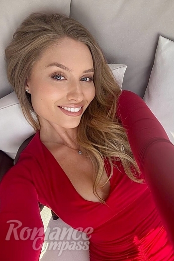 Ukrainian mail order bride Olena from Kyiv with blonde hair and blue eye color - image 1