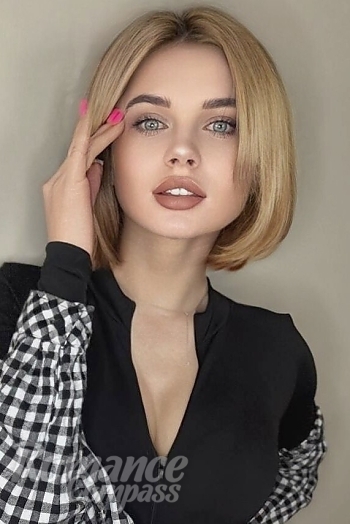 Ukrainian mail order bride Alina from Kyiv with blonde hair and blue eye color - image 1