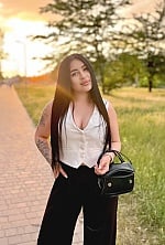 Ukrainian mail order bride Valentyna from Kyiv with black hair and green eye color - image 3