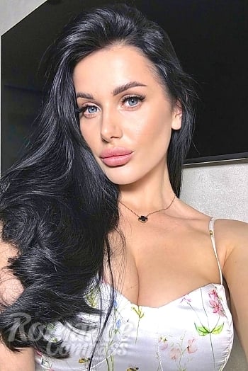 Ukrainian mail order bride Marianna from Kyiv with black hair and grey eye color - image 1