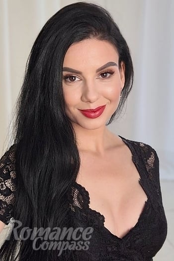 Ukrainian mail order bride Alena from Kremenchug with black hair and brown eye color - image 1