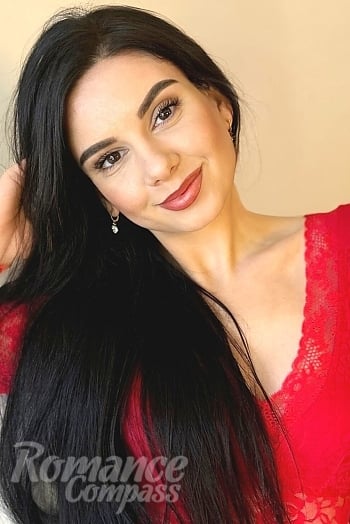 Ukrainian mail order bride Alena from Kremenchug with black hair and brown eye color - image 1