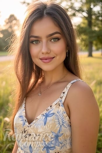 Ukrainian mail order bride Galyna from Lviv with light brown hair and grey eye color - image 1