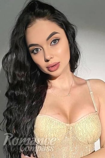Ukrainian mail order bride Valeriia from Kyiv with black hair and blue eye color - image 1