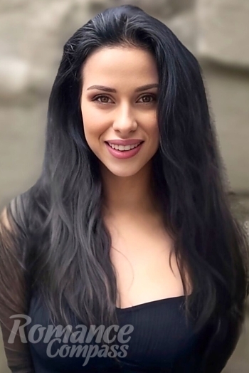 Ukrainian mail order bride Anna from Kyiv with black hair and brown eye color - image 1