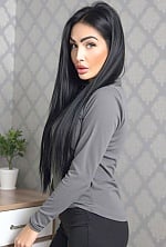 Ukrainian mail order bride Olena from Toronto with black hair and green eye color - image 5