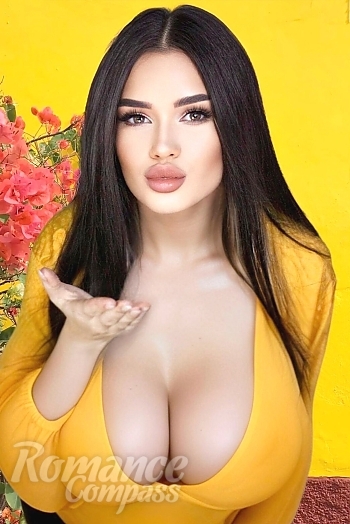 Ukrainian mail order bride Anastasia from Kyiv with black hair and brown eye color - image 1