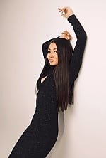 Ukrainian mail order bride Ainura from Astana with brunette hair and hazel eye color - image 3