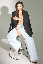Ukrainian mail order bride Milena from Kaunas with black hair and green eye color - image 4