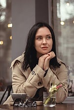 Ukrainian mail order bride Yuliia from Kyiv with black hair and blue eye color - image 5