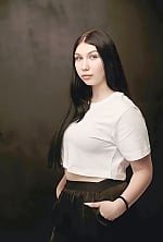 Ukrainian mail order bride Daryna from Zhytomyr with black hair and green eye color - image 5