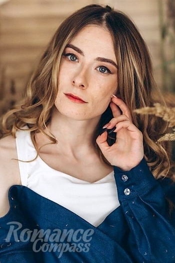 Ukrainian mail order bride Marina from Chernihiv with blonde hair and green eye color - image 1