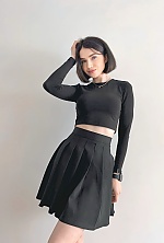 Ukrainian mail order bride Oksana from Lviv with black hair and blue eye color - image 4