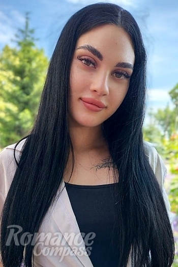 Ukrainian mail order bride Alla from Cherkasy with black hair and hazel eye color - image 1