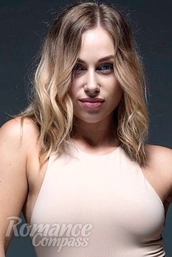 Ukrainian mail order bride Yevheniia from Los Angeles with blonde hair and blue eye color - image 1
