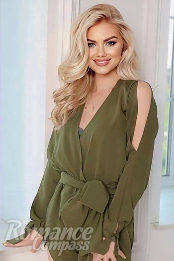 Ukrainian mail order bride Margarita from Kyiv with blonde hair and blue eye color - image 1