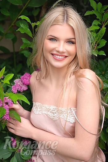 Ukrainian mail order bride Anna from Kyiv with blonde hair and blue eye color - image 1