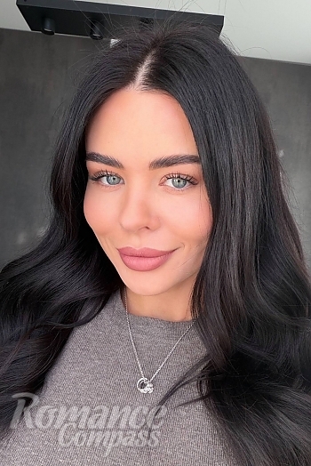 Ukrainian mail order bride Marta from Lviv with brunette hair and grey eye color - image 1