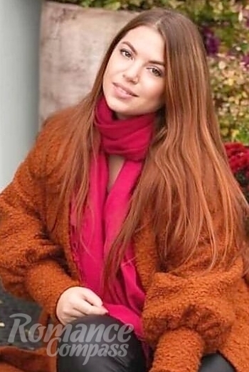 Ukrainian mail order bride Valeria from Dnipro with red hair and grey eye color - image 1