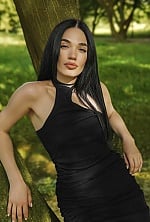 Ukrainian mail order bride Olga from Kyiv with black hair and green eye color - image 2