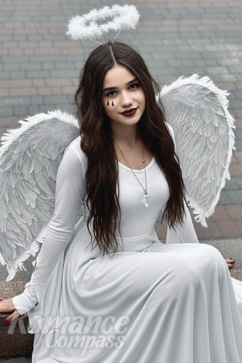 Ukrainian mail order bride Viktoriia from Ivano-Frankivsk with brunette hair and brown eye color - image 1