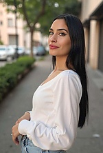 Ukrainian mail order bride Magali from Paraná with black hair and green eye color - image 35