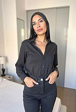 Ukrainian mail order bride Magali from Paraná with black hair and green eye color - image 30