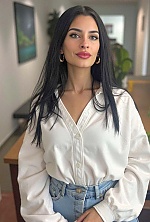 Ukrainian mail order bride Magali from Paraná with black hair and green eye color - image 21