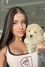 Ukrainian mail order bride Polina from Kharkiv with black hair and green eye color - image 3