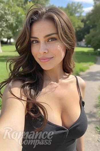 Ukrainian mail order bride Emma from Geneva with brunette hair and brown eye color - image 1