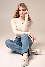 Ukrainian mail order bride Anastasiia from Kyiv with blonde hair and blue eye color - image 9