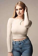 Ukrainian mail order bride Anastasiia from Kyiv with blonde hair and blue eye color - image 8
