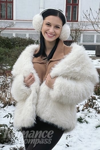 Ukrainian mail order bride Viktoriya from Ivano-Frankivsk with black hair and brown eye color - image 1