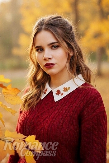 Ukrainian mail order bride Taisiia from Odesa with brunette hair and green eye color - image 1