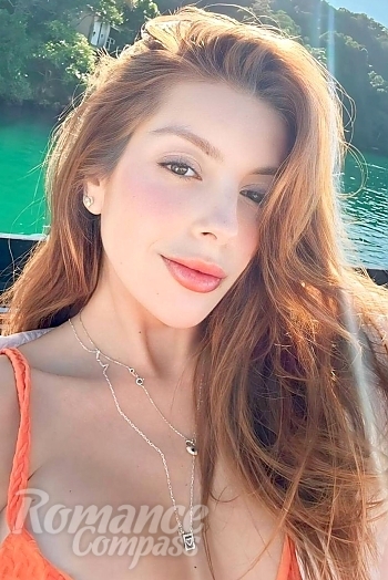 Ukrainian mail order bride Bruna from Porto Alegre with auburn hair and black eye color - image 1