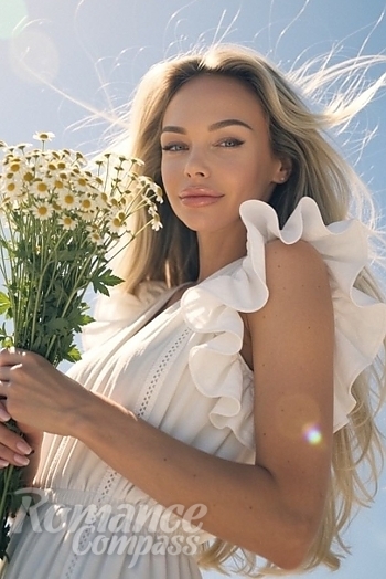 Ukrainian mail order bride Olga from Leipzig with blonde hair and blue eye color - image 1
