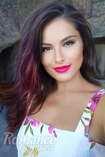 Ukrainian mail order bride Olga from Dnipro with black hair and blue eye color - image 1