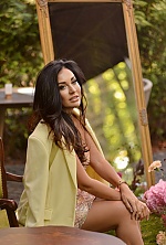 Ukrainian mail order bride Iryna from Kyiv with black hair and green eye color - image 2