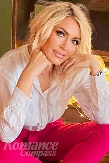 Ukrainian mail order bride Marina from Odesa with blonde hair and blue eye color - image 1