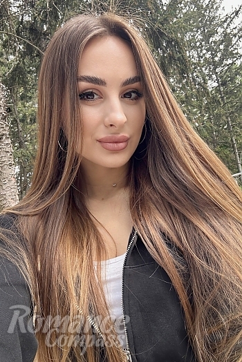 Ukrainian mail order bride Alina from Copenhagen with light brown hair and brown eye color - image 1