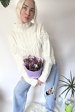 Ukrainian mail order bride Darya from Zaporizhzhia with white grey hair and grey eye color - image 30