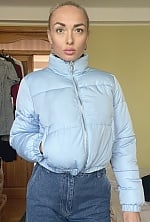 Ukrainian mail order bride Darya from Zaporizhzhia with white grey hair and grey eye color - image 2