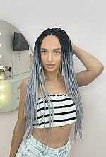 Ukrainian mail order bride Darya from Zaporizhzhia with white grey hair and grey eye color - image 45