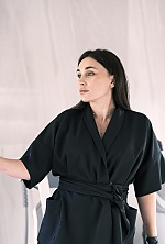 Ukrainian mail order bride Ekaterina from Luxembourg with black hair and green eye color - image 16