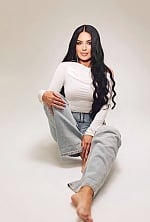 Ukrainian mail order bride Neonila from Kyiv with black hair and green eye color - image 4