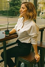 Ukrainian mail order bride Ksenia from Prague with light brown hair and green eye color - image 7