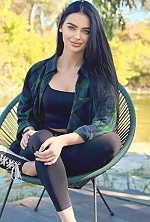 Ukrainian mail order bride Olena from Kharkiv with black hair and green eye color - image 4